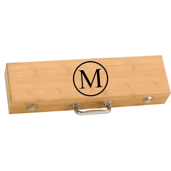 7-Piece Bamboo BBQ Set in Bamboo Case Thumbnail